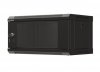 Lanberg Szafa instalacyjna rack wisząca 19 4U 540x350 czarna drzwi   przeszklone ( flat pack)